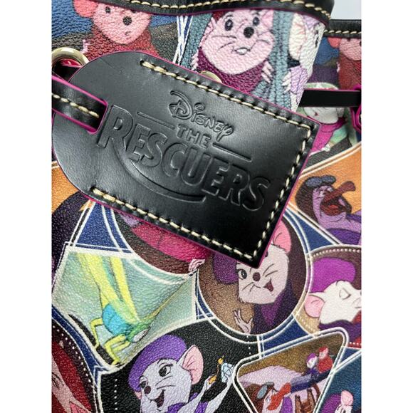 Dooney & Bourke Disney The Rescuers Drawstring Bag Purse Multicolor Printed NEW - Picture 4 of 13